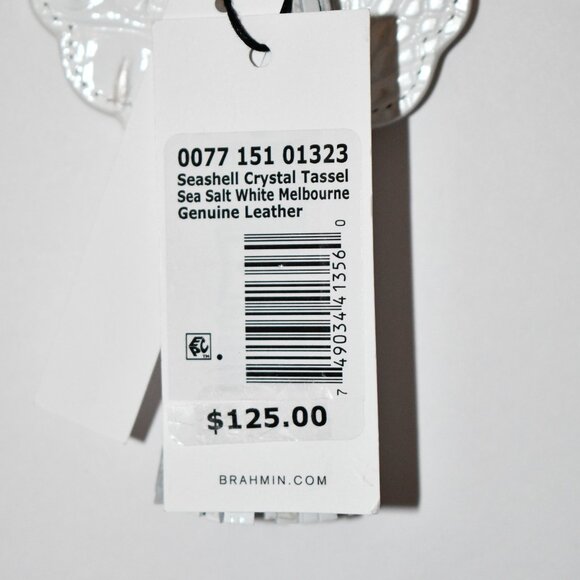 BRAHMIN Seashell Crystal Tassel Bag Charm #007715101323 NWT - Picture 3 of 3